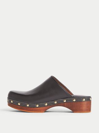 Jigsaw + Hayle Wooden Leather Clog