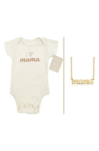 Tiny Tags x Tenth & Pine + Perfect Bundle Mama Bodysuit & Necklace Gift Set