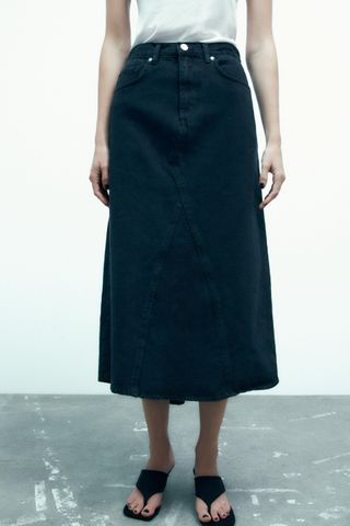 Zara + ZW The Denim Skirt