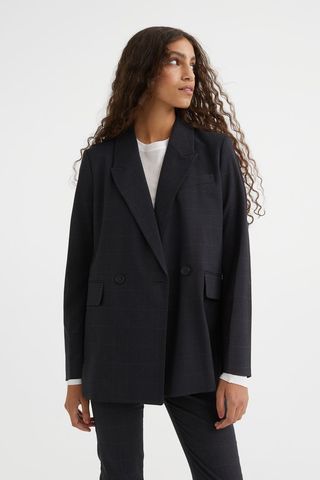 H&M + Double-Breasted Jacket