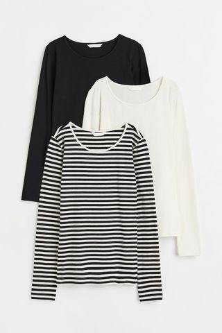 H&M + 3-Pack Jersey Tops