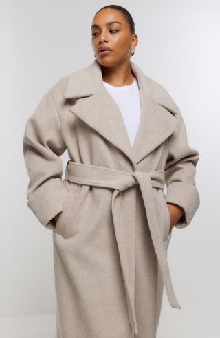 River Island + Belted Wrap Coat