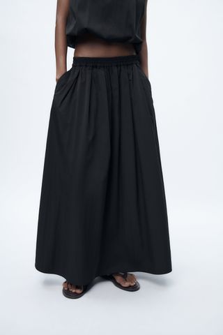 Zara + Voluminous Midi Skirt-