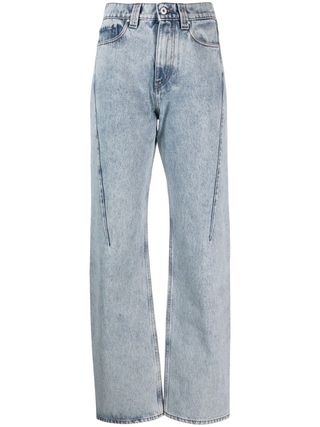 Y/Project + Blue Straight-Leg Jeans
