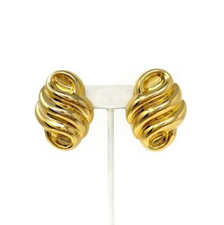 Mag's Mod Shoppe + Vintage 1980s Shiny Gold Statement Earrings