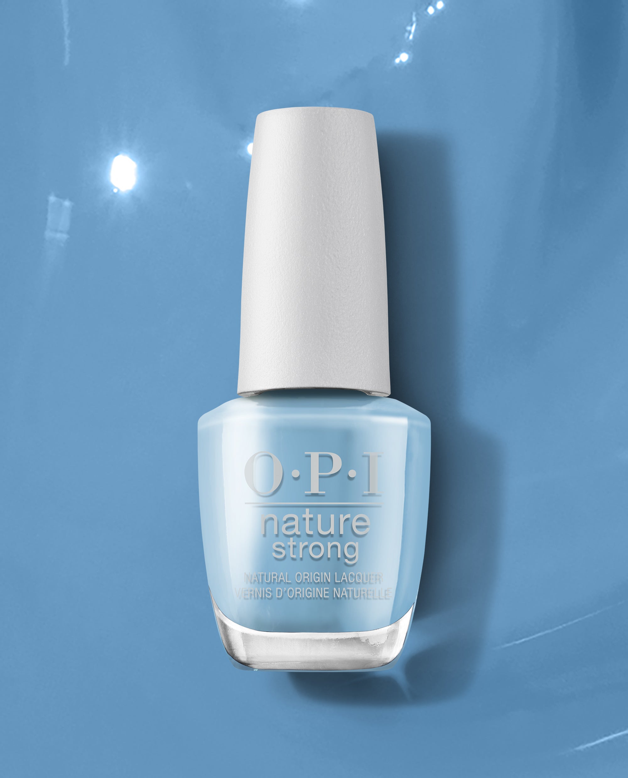 OPI + Natural Origin Lacquer in Big Bluetiful Planet