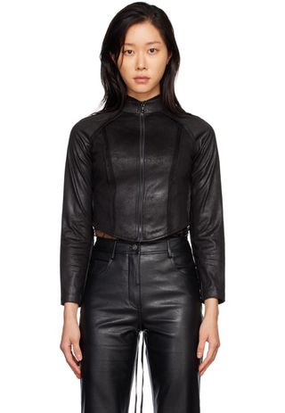 Kim Shui + Black Moto Jacket