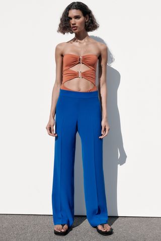 Zara + Fluid High-Waist Pants
