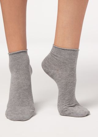 Calzedonia + Cuffless Short Socks in Cotton - Short Socks - Calzedonia