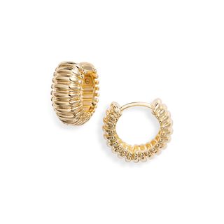 Nordstrom + 18mm Ribbed Hoop Earrings