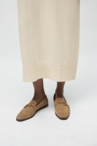 Zara + Buckled Suede Loafers