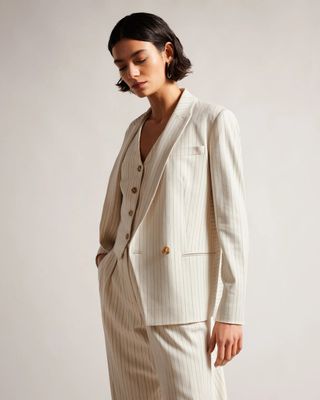 Ted Baker + Kllara Relaxed Pinstripe Suit Jacket
