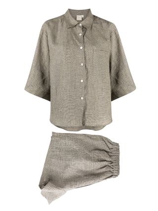 Deiji Studios + Linen Short Pajama Set