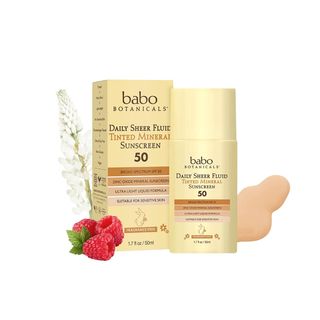 Babo Botanicals + Daily Sheer Fluid Tinted Mineral Sunscreen Lotion SPF 50