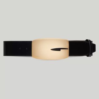 Gucci + Wide Belt with Rectangular G Buckle