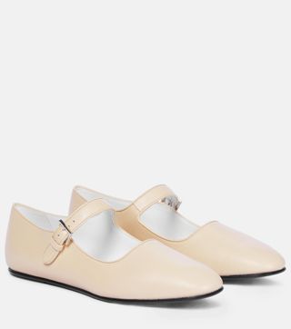 The Row + Ava Leather Ballet Flats