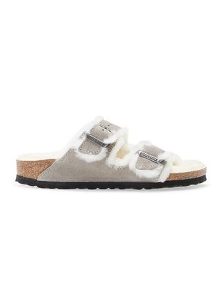 Birkenstock + Arizona Genuine Shearling Lined Slide Sandals