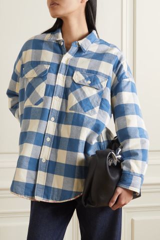 Denimist + Oversized Padded Checked Cotton-Flannel Jacket