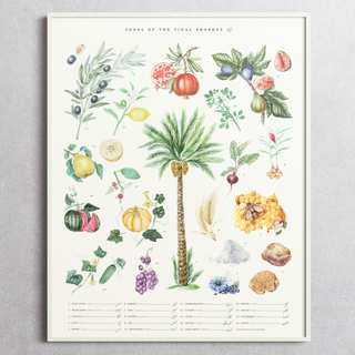 Silsila + Foods of the Final Prophet Botanical Print Poster