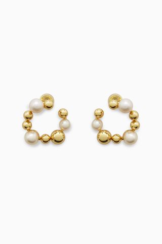 COS + Embellished Faux Pearl Earrings