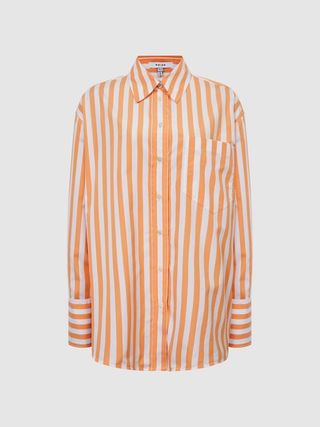 Reiss + Emma Relaxed Fit Striped Cotton Shirt