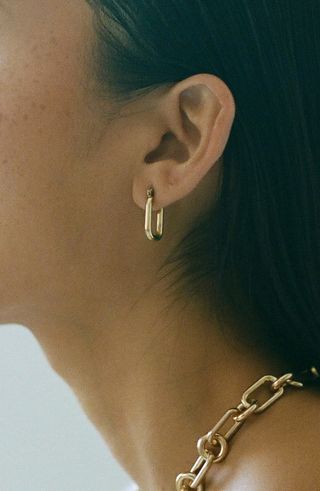 Laura Lombardi + Cresca Rectangular Hoop Earrings