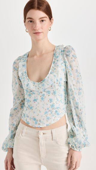 Free People + Another Life Printed Top