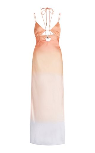 Significant Other + Karli Cutout Ombre Satin Maxi Slip Dress