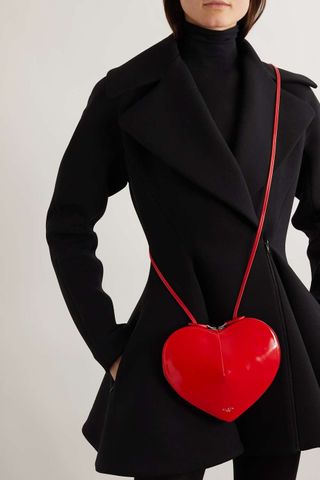 Alaïa + Le Coeur Patent-Leather Shoulder Bag