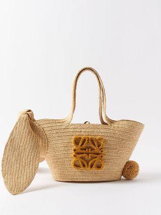 Loewe + Bunny Raffia Basket Bag