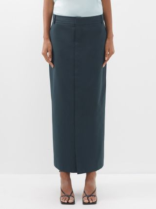 Tibi + Arun Cotton-Twill Maxi Suit Skirt