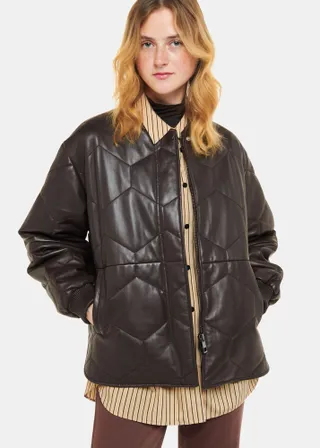 Whistles + Cleo Leather Quilted Jacket