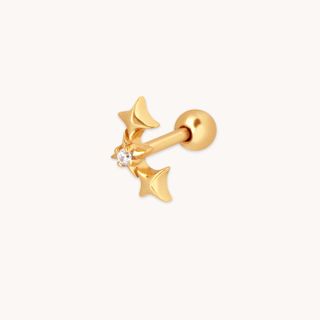 Astrid & Miyu + Cosmic Star Curved Barbell in Gold