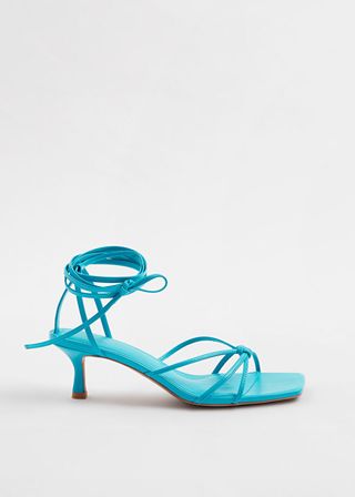 & Other Stories + Strappy Kitten Heel Leather Sandals