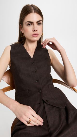 Tibi + Reed Suiting Wool Vest