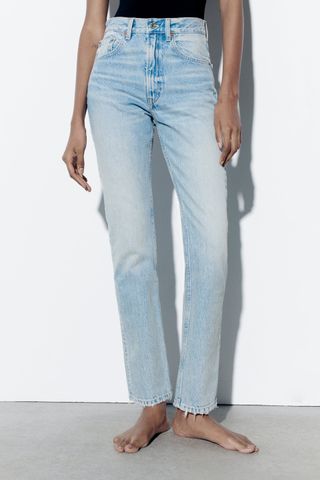 Zara + TRF High Waist Straight Jeans