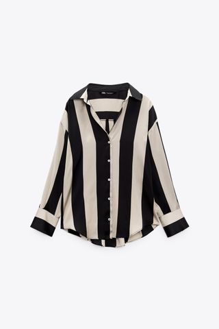 Zara + Oversized Striped Shirt