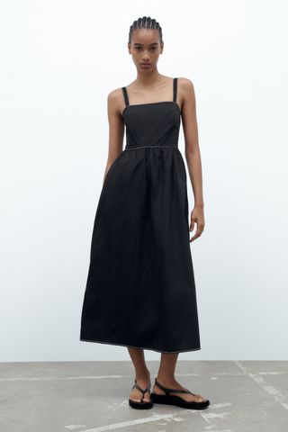 Zara + Contrasting Midi Dress