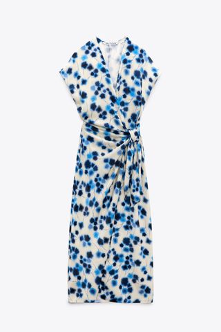 Zara + Printed Wrap Dress