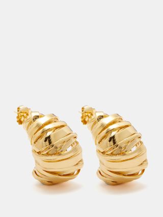 Paola Sighinolfi + Blass Gold-Plated Hoop Earrings