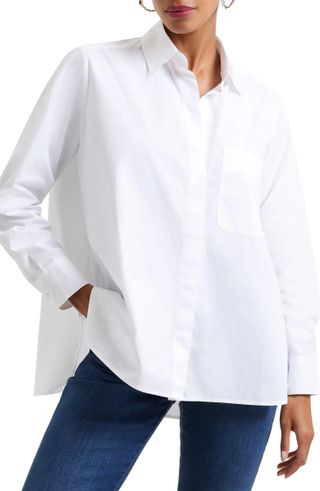 French Connection + Rhodes Boyfriend Long Sleeve Poplin Button-Up Shirt