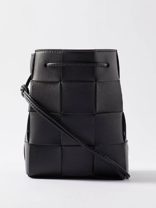 Bottega Veneta + Cassette Small Intrecciato Leather Bucket Bag