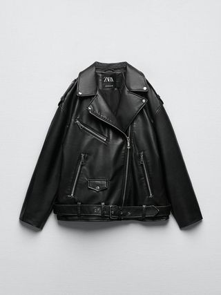 Zara + Faux Leather Oversize Jacket