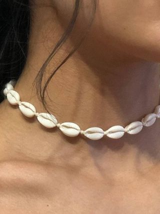 Etsy + Cowrie Shell Necklace Handmade Shell Choker With White Cord