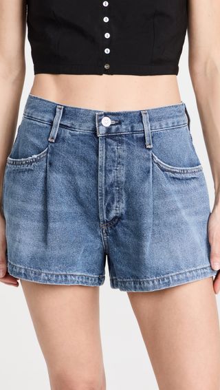 Citizens of Humanity + Franca Pleated Baggy Shorts