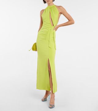 Rotate Birger Christensen + Merle Cutout Halterneck Dress