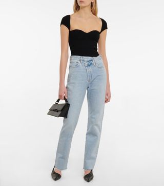 Agolde + Criss Cross High-Rise Straight Jeans