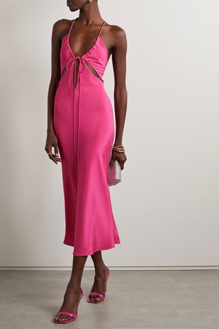 Christopher Esber + Triquetra Cutout Silk-Satin Midi Dress
