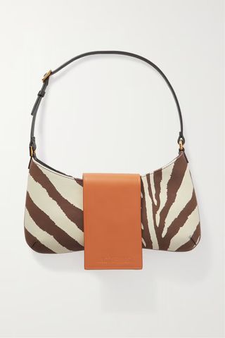 Jacquemus + Le Bisou Zebra-Print Leather Shoulder Bag