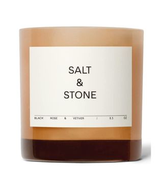 Salt & Stone + Black Rose & Vetiver Scented Candle